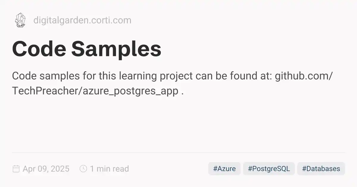 Code Samples